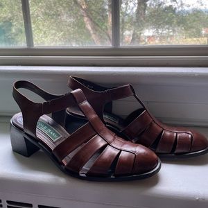 Cole Haan Vintage Leather Block Heels